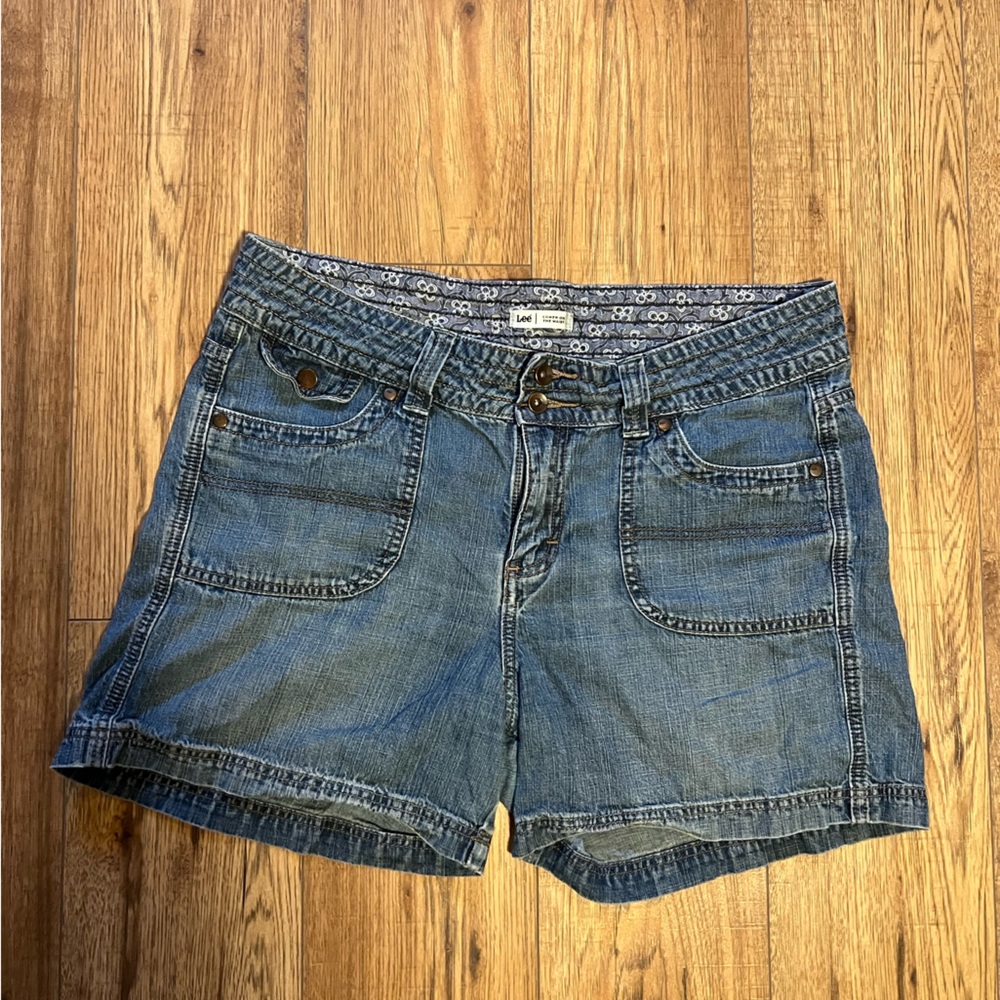 Lee low waisted denim shorts